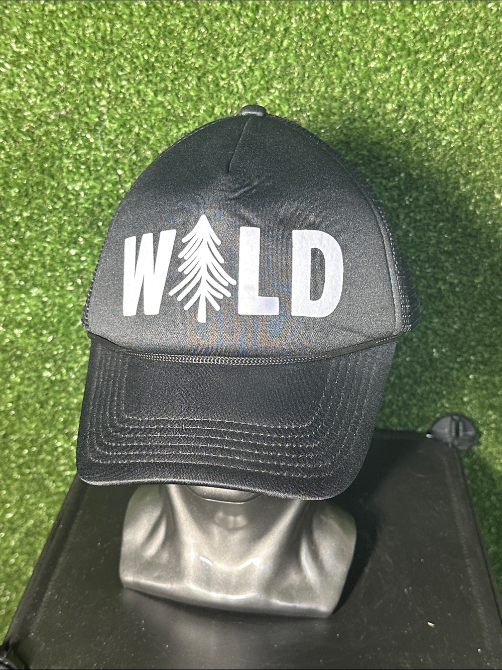 WILD Graphic Trucker Hat - Black